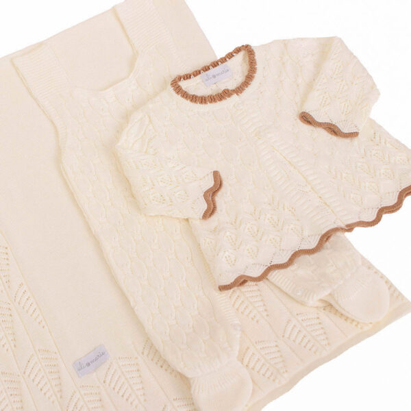 Saída Maternidade Julieta Offwhite- 3 peças