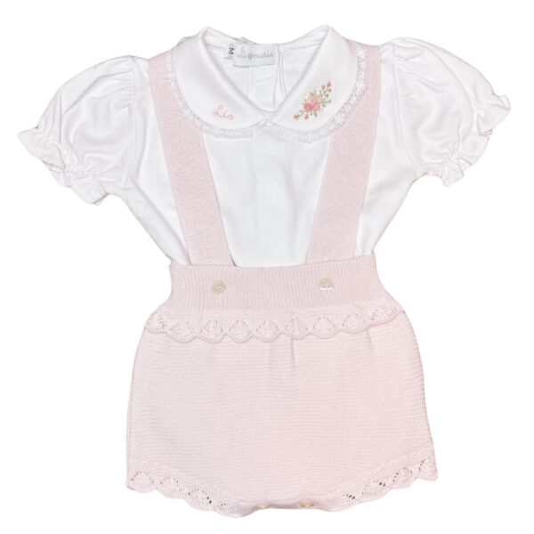 Romper Malu rosa bebê com Body personalizado - 2 peças - Imagem 5