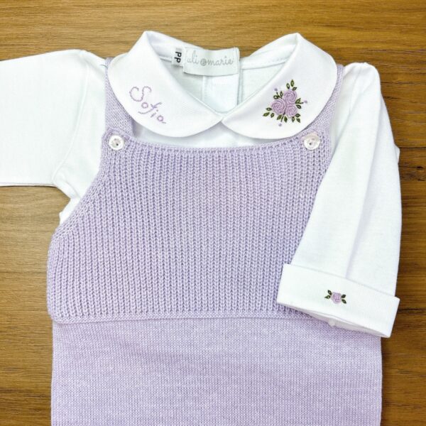Saída Maternidade Sofia personalizada lilás - 5 peças - Image 6