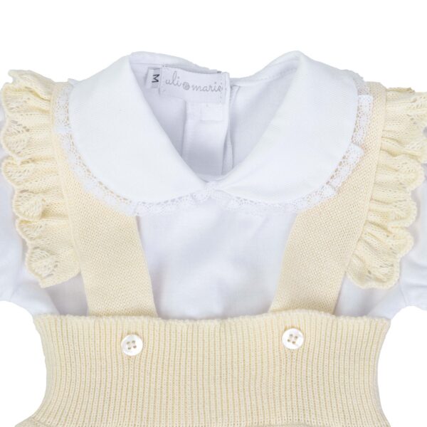 romper fru fru amarelo bebê com body menina 1