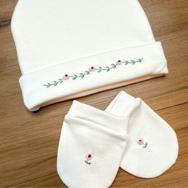 Kit gorro e luva Madeleine Off white - Imagem 3