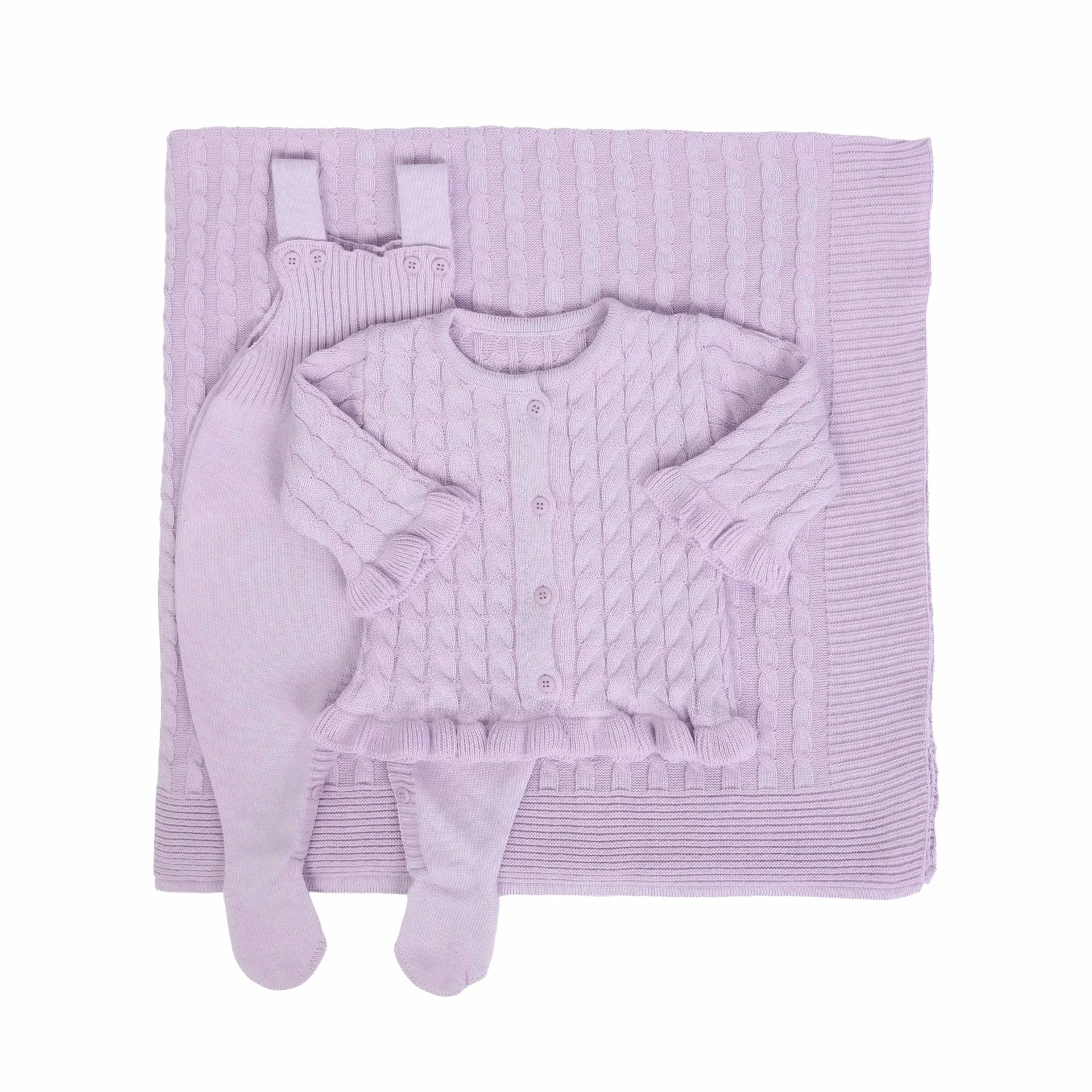 Saída Maternidade Manu lilás - 4 peças