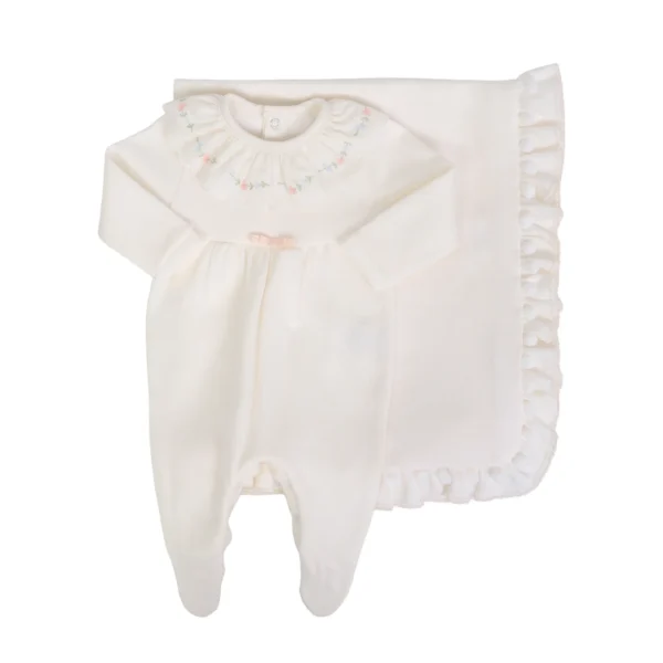 Saída Maternidade Melina off-white - 2 peças