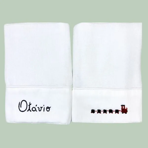 Kit com 2 fraldinhas de boca personalizadas Menino - Imagem 5