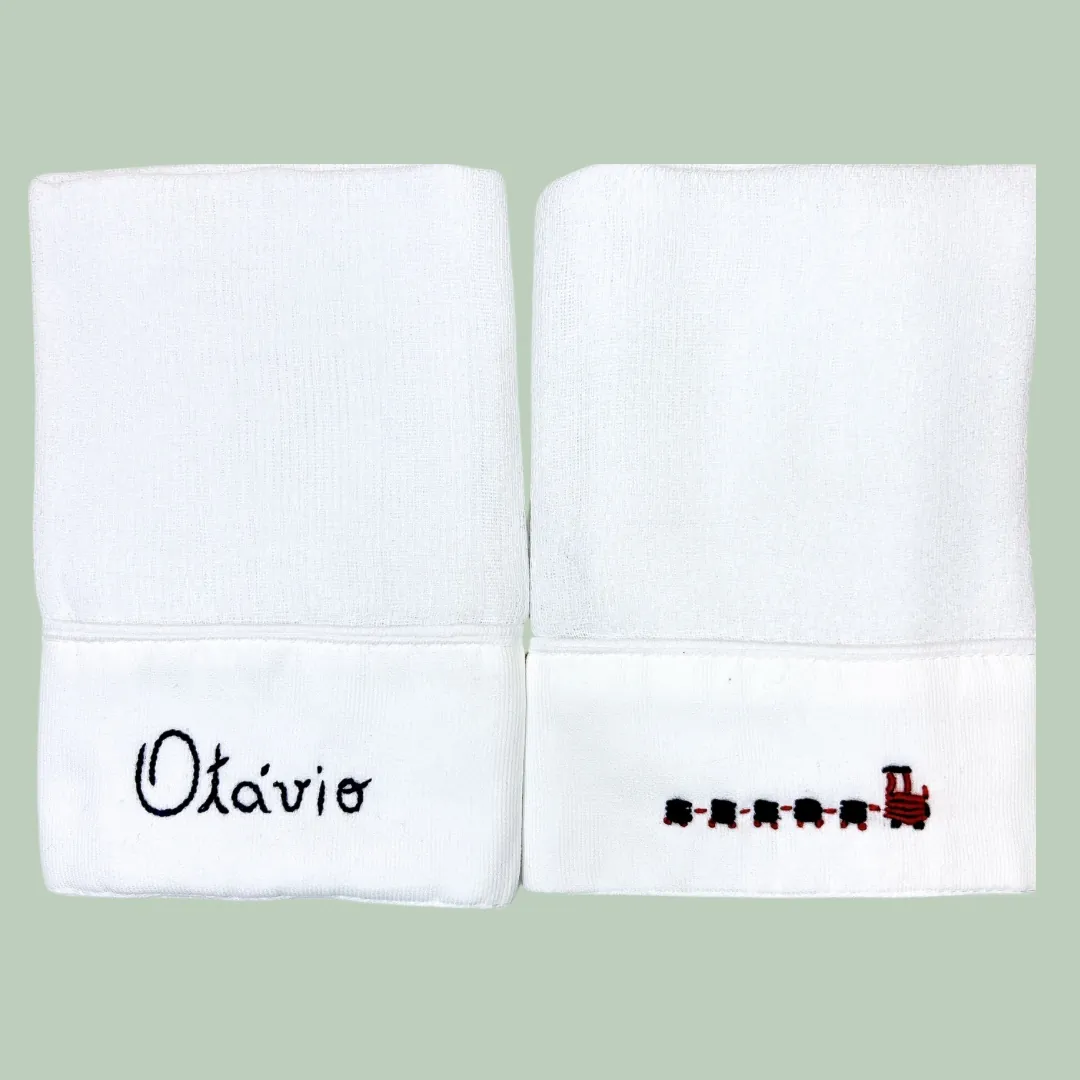 Kit com 2 fraldinhas de boca personalizadas Menino - Imagem 5