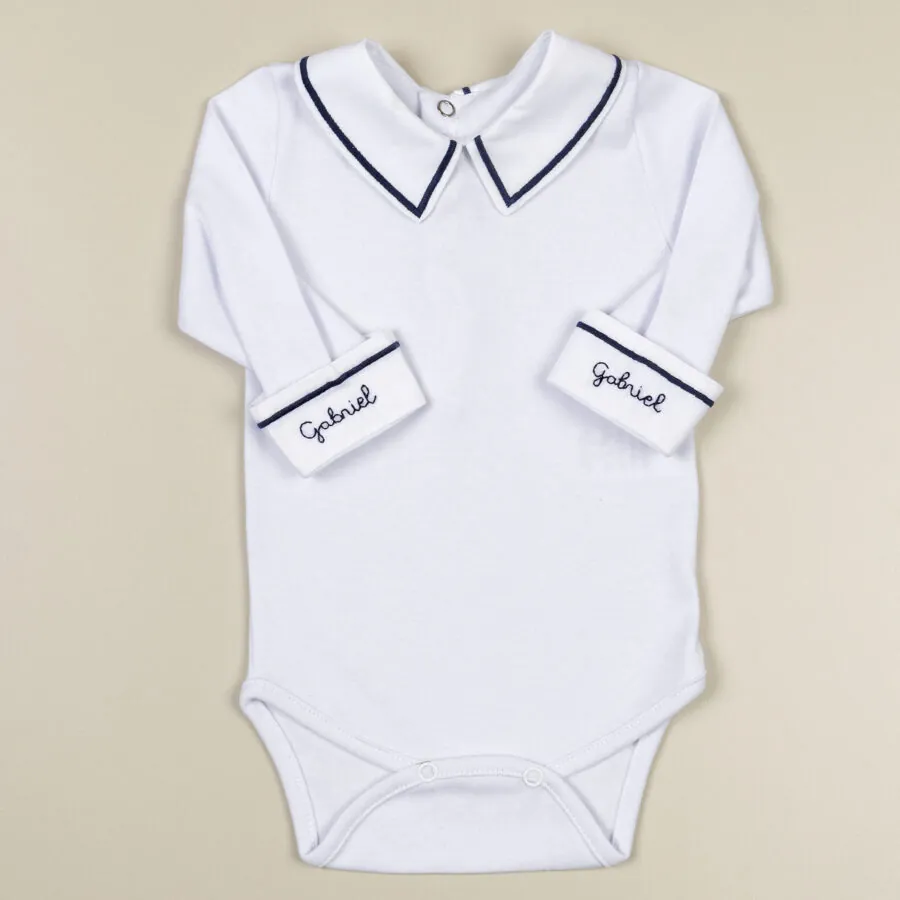 body-reto-azul-marinho-com-punho-personalizado