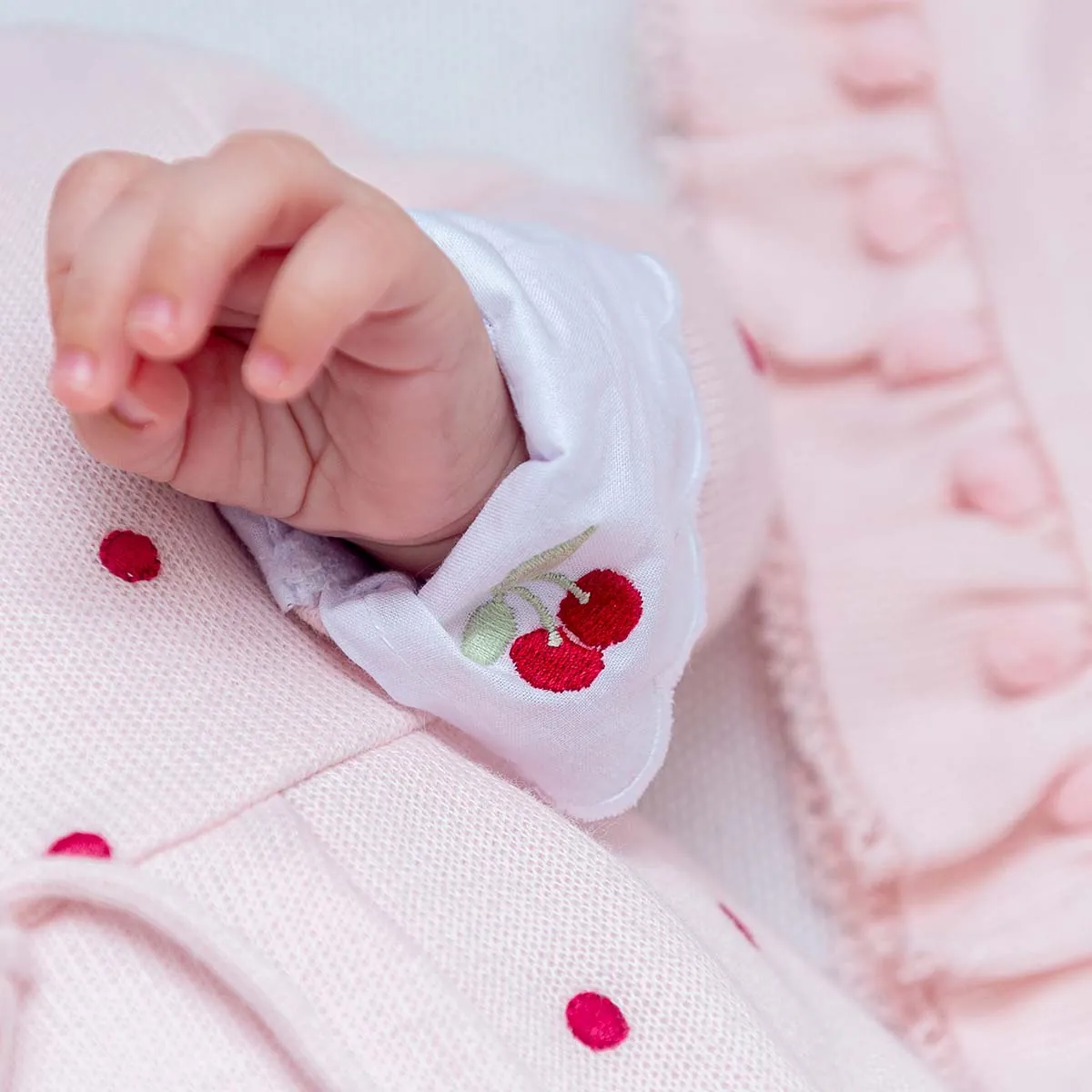 Manta em Algodão Pompom Rosa Bebê - Imagem 4