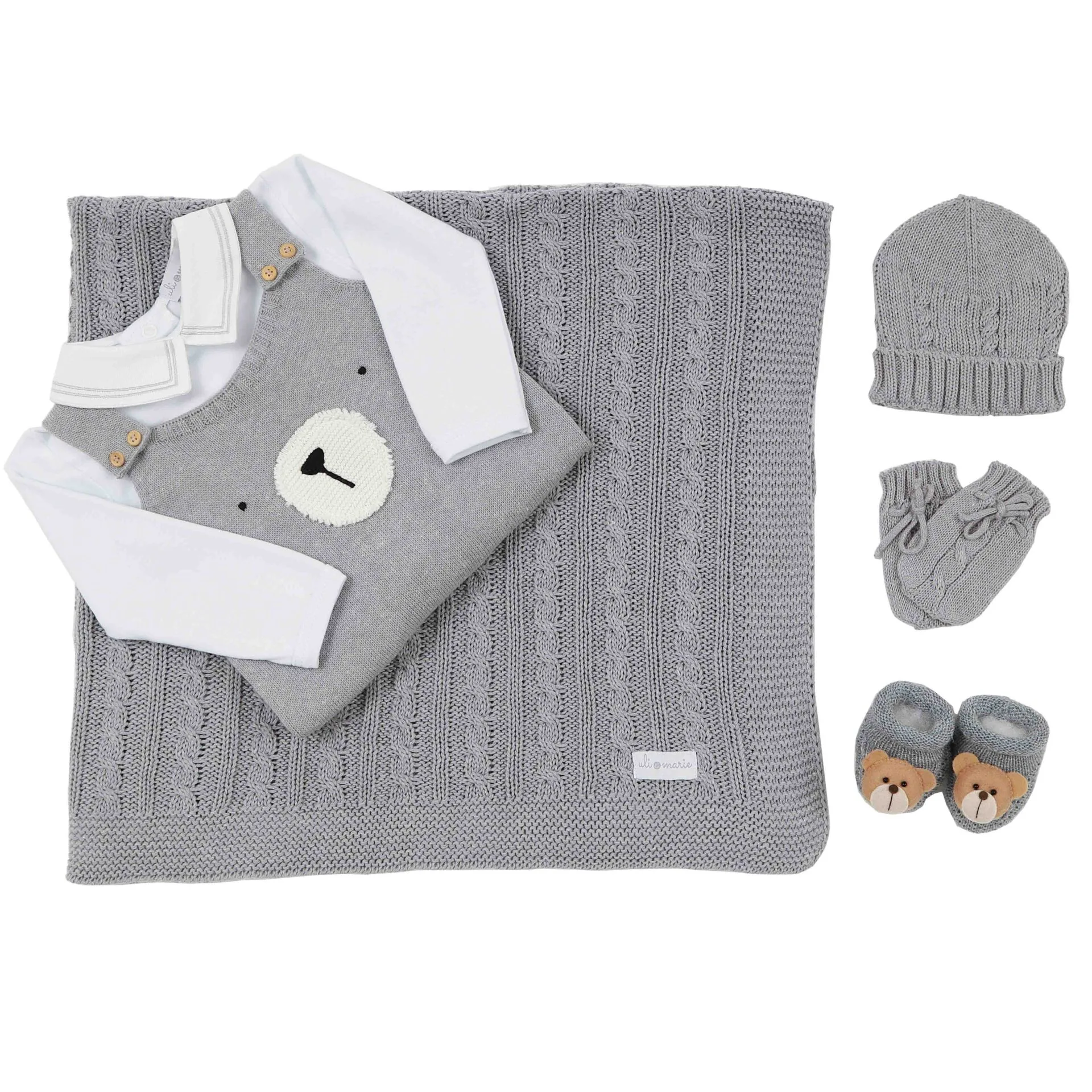 Saída Maternidade Teddy Cinza - 6 peças - Imagem 9