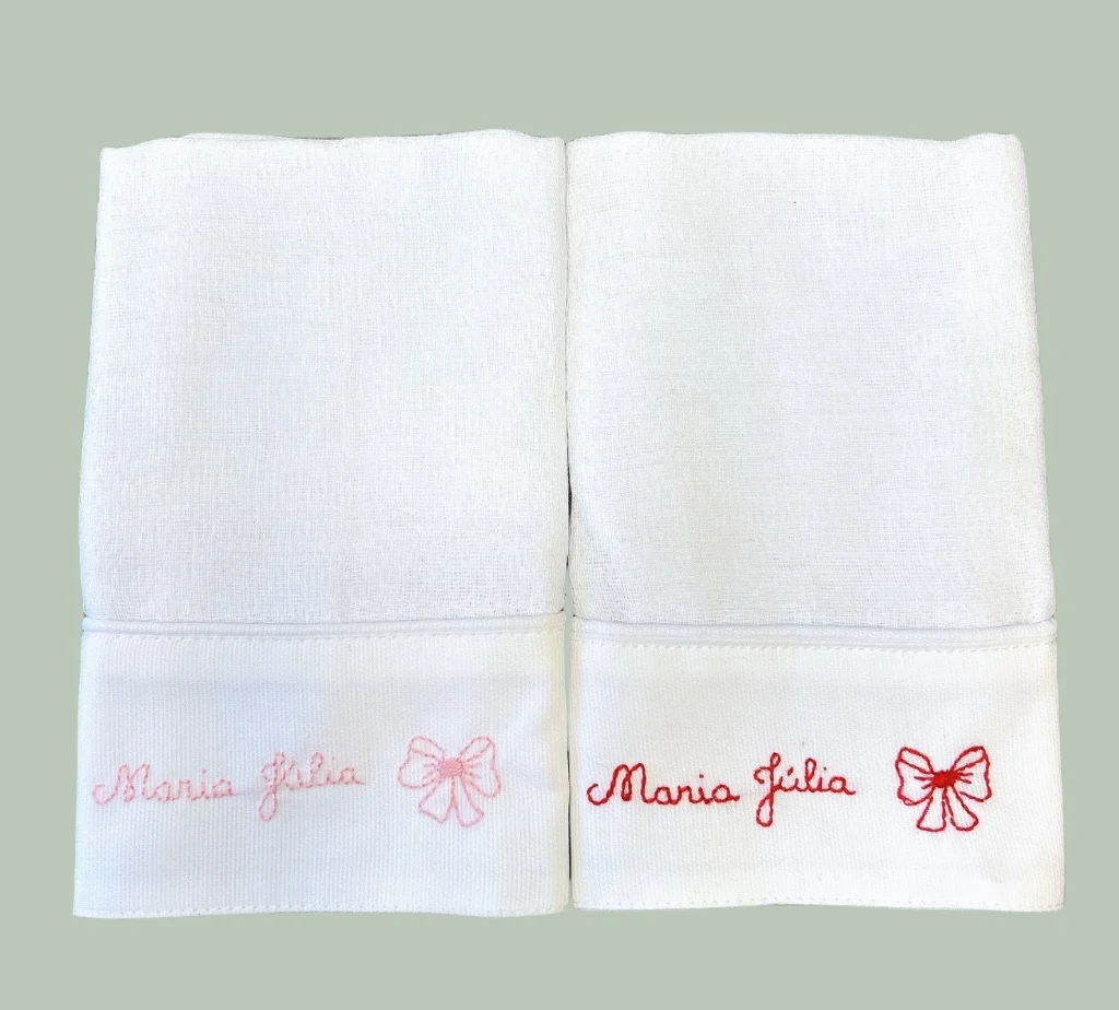 Kit com 2 fraldinhas de boca personalizadas Menina - Imagem 8