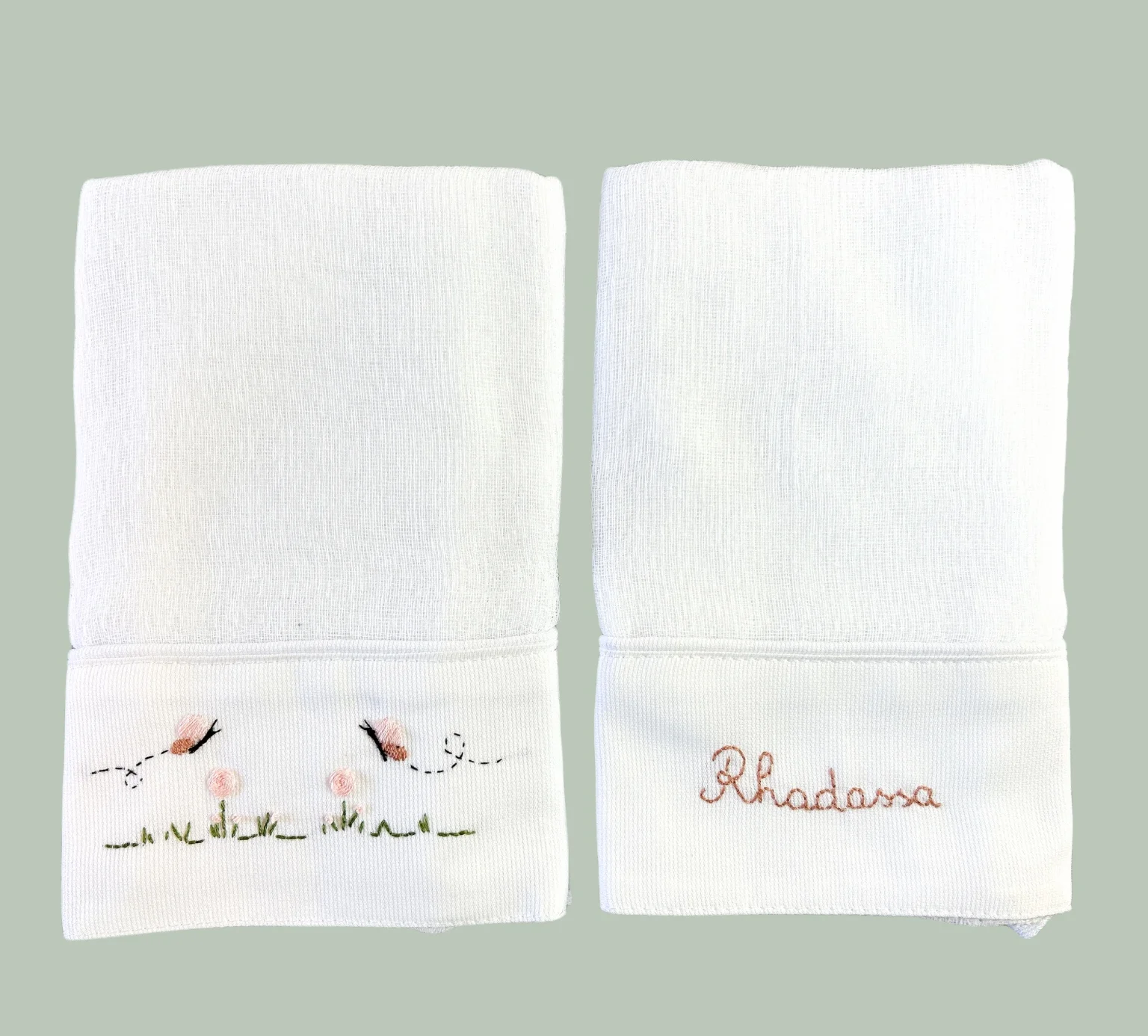 Kit com 2 fraldinhas de boca personalizadas Menina - Imagem 11