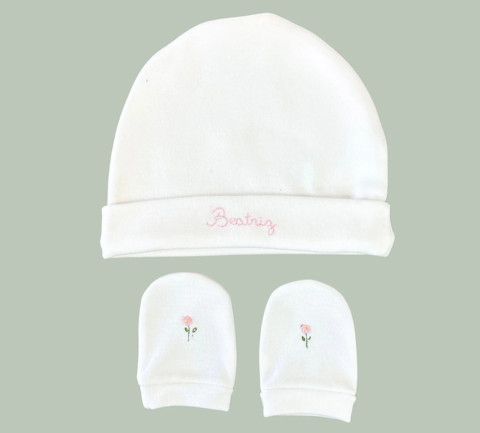 Kit Gorro e Luva Personalizado em Algodão Menina - Imagem 9