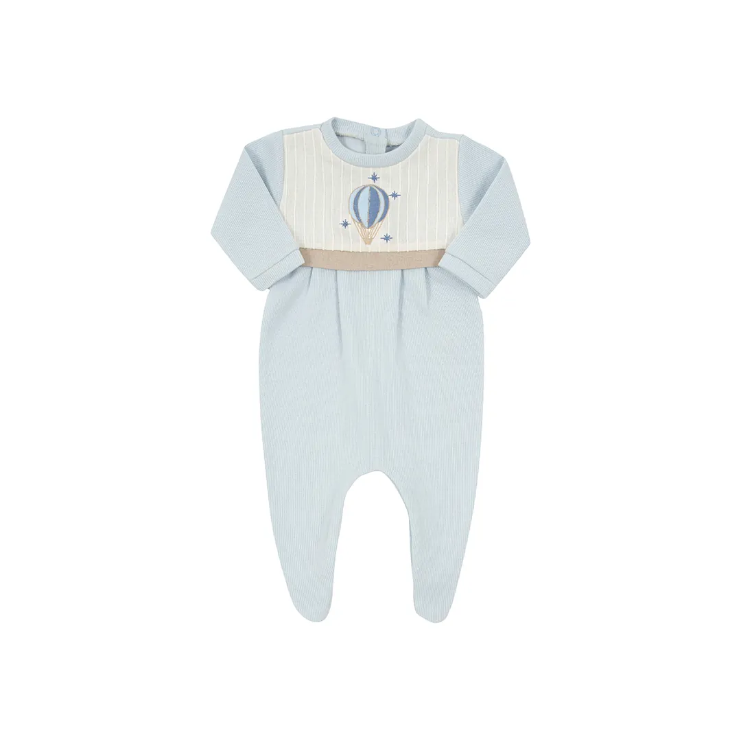 Macacão Balão Azul Bebê com Body - 2 peças - Imagem 4