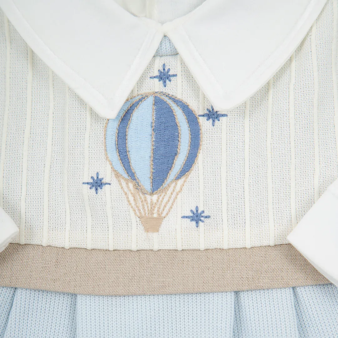 Macacão Balão Azul Bebê com Body - 2 peças - Imagem 7