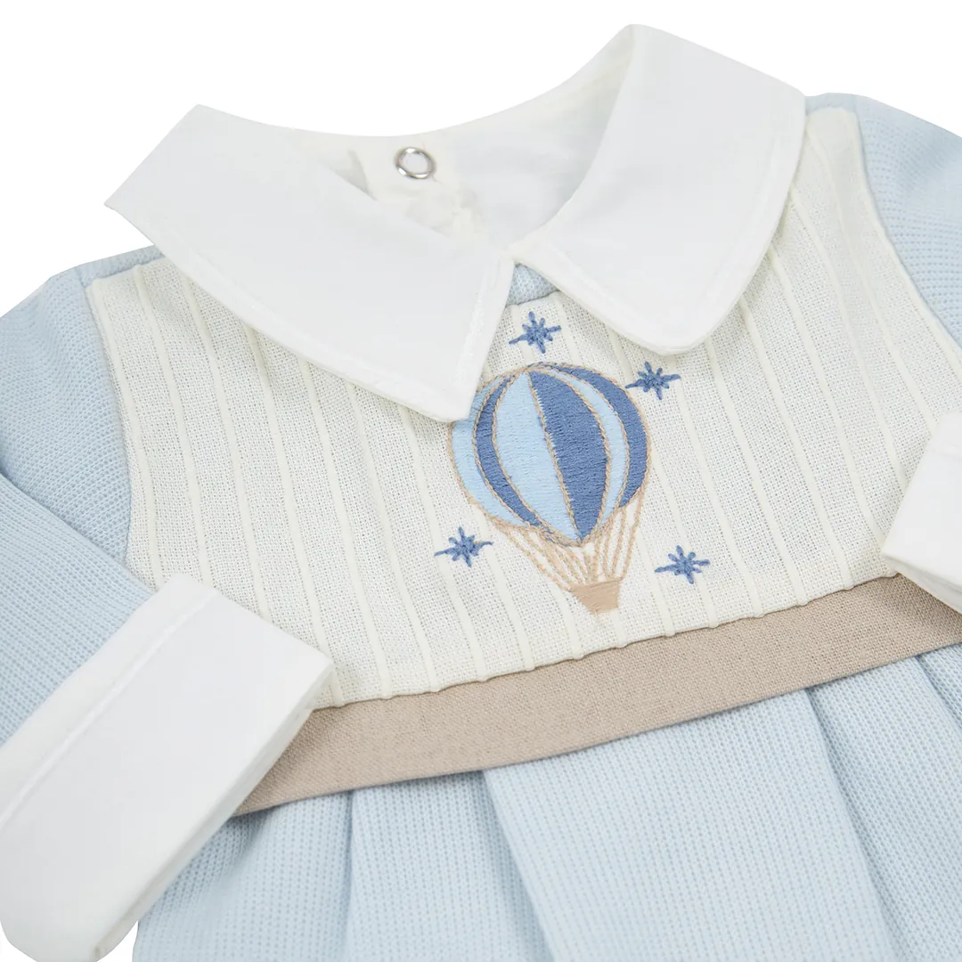 Macacão Balão Azul Bebê com Body - 2 peças - Imagem 8