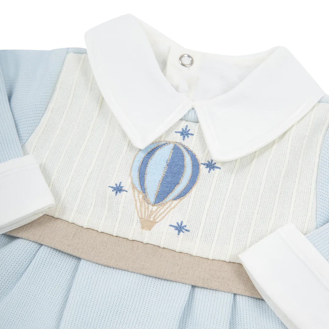 Macacão Balão Azul Bebê com Body - 2 peças - Imagem 9