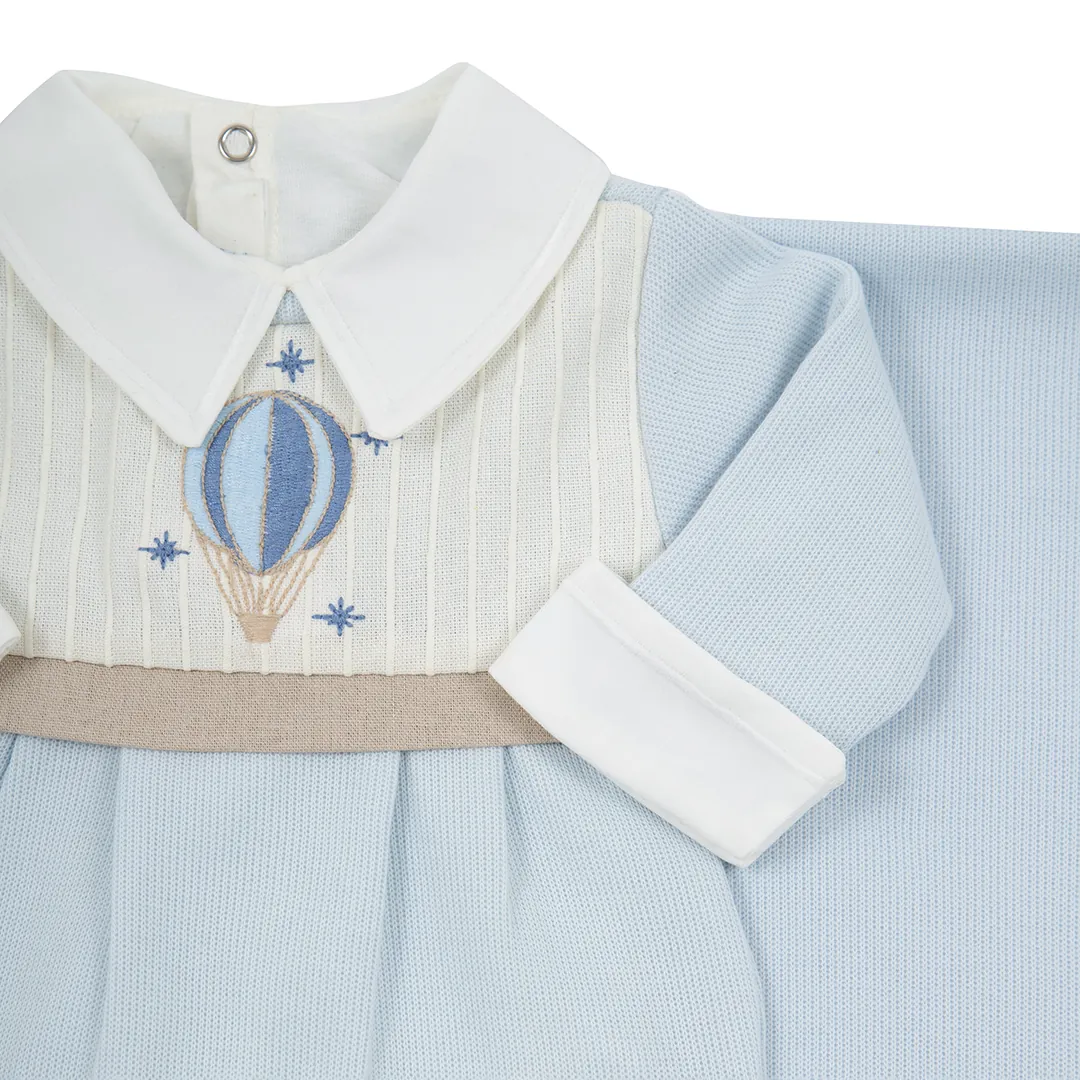 Macacão Balão Azul Bebê com Body - 2 peças - Imagem 11