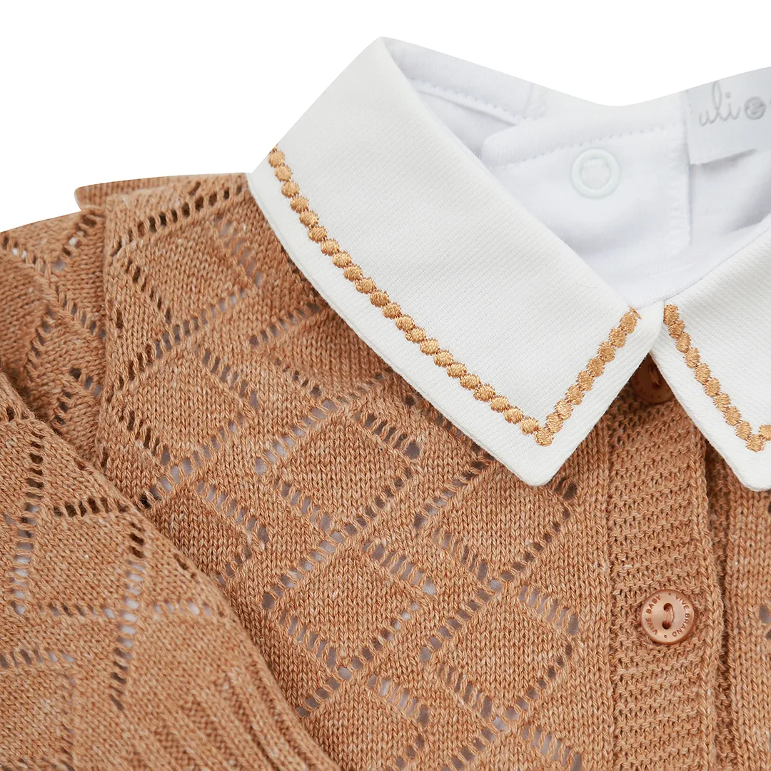 Saída Maternidade Folhagem caramelo - 3 peças - Imagem 6