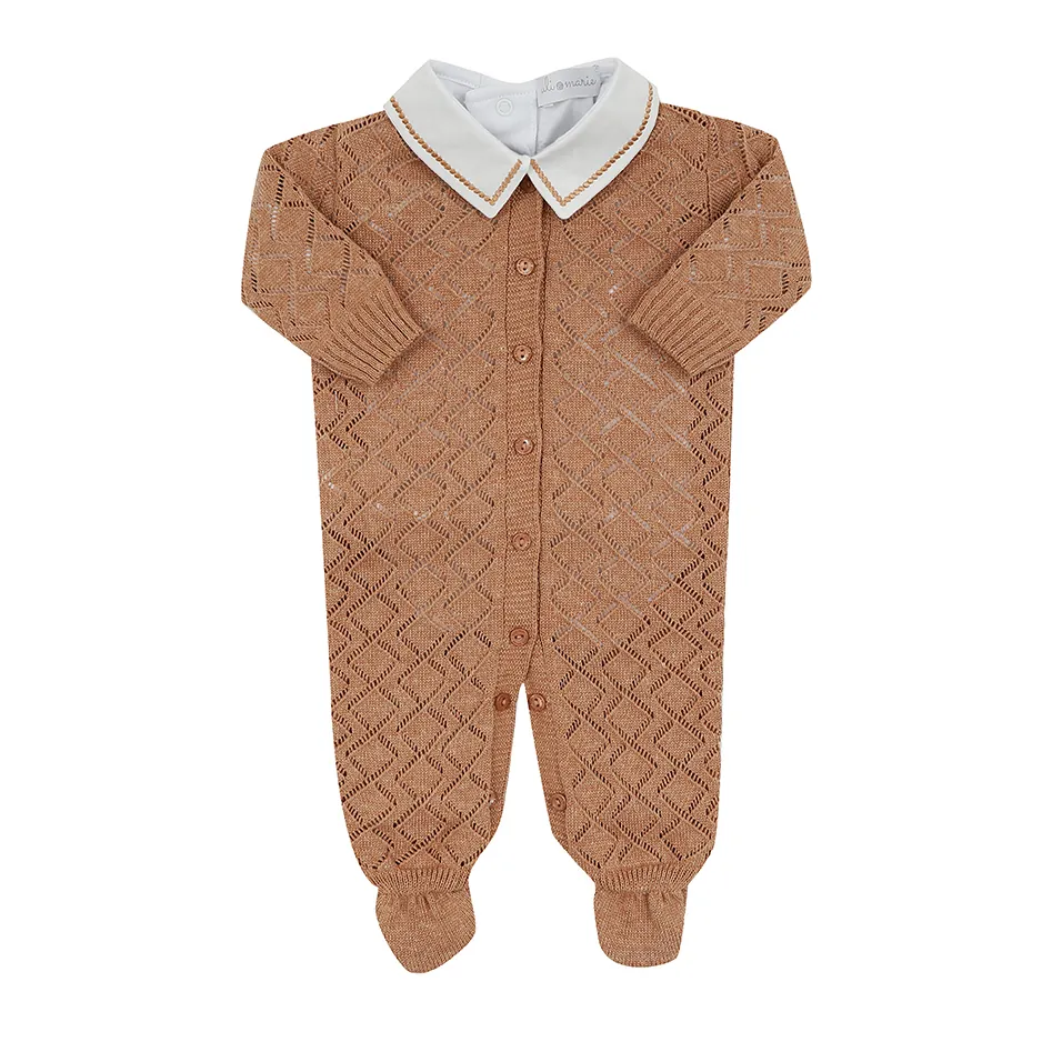 Saída Maternidade Folhagem caramelo - 3 peças - Imagem 5