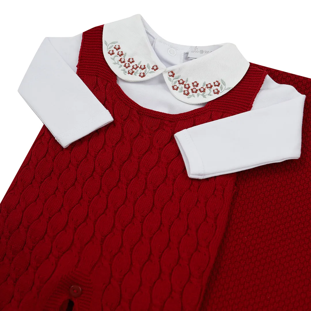 Saída Maternidade Julieta vermelha - 4 peças - Imagem 2