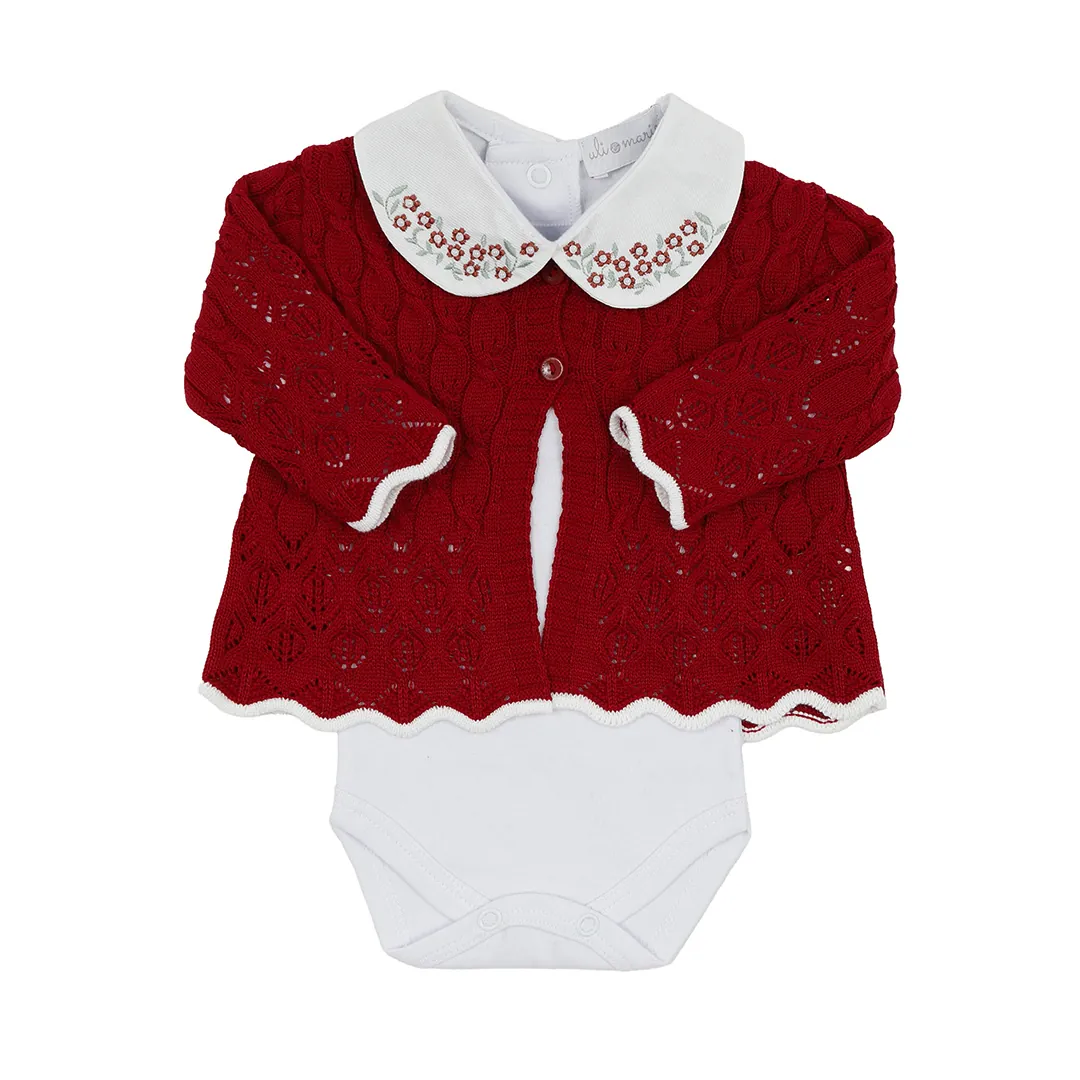 Saída Maternidade Julieta vermelha - 4 peças - Imagem 3