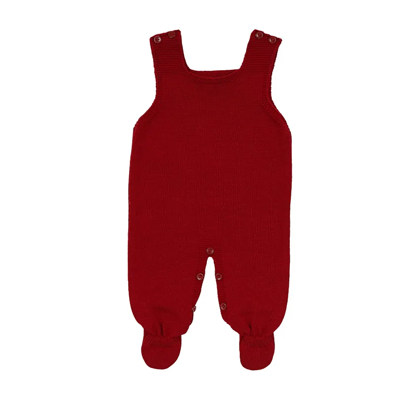 Jardineira e Casaquinho Pipoca vermelho - 2 peças - Imagem 3