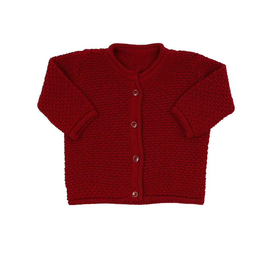 Jardineira e Casaquinho Pipoca vermelho - 2 peças - Imagem 2