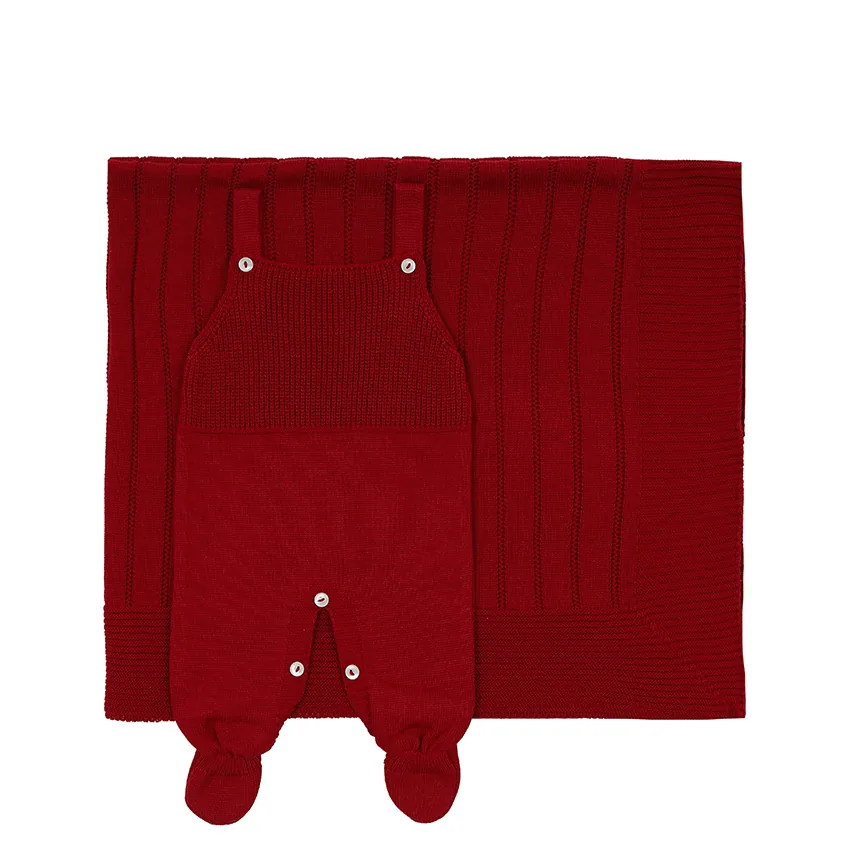 Saída Maternidade Bambu Vermelha - 2 peças - Imagem 4