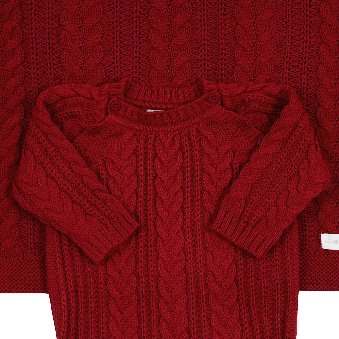 Saída Maternidade Sorrento Vermelha - 2 peças - Imagem 3