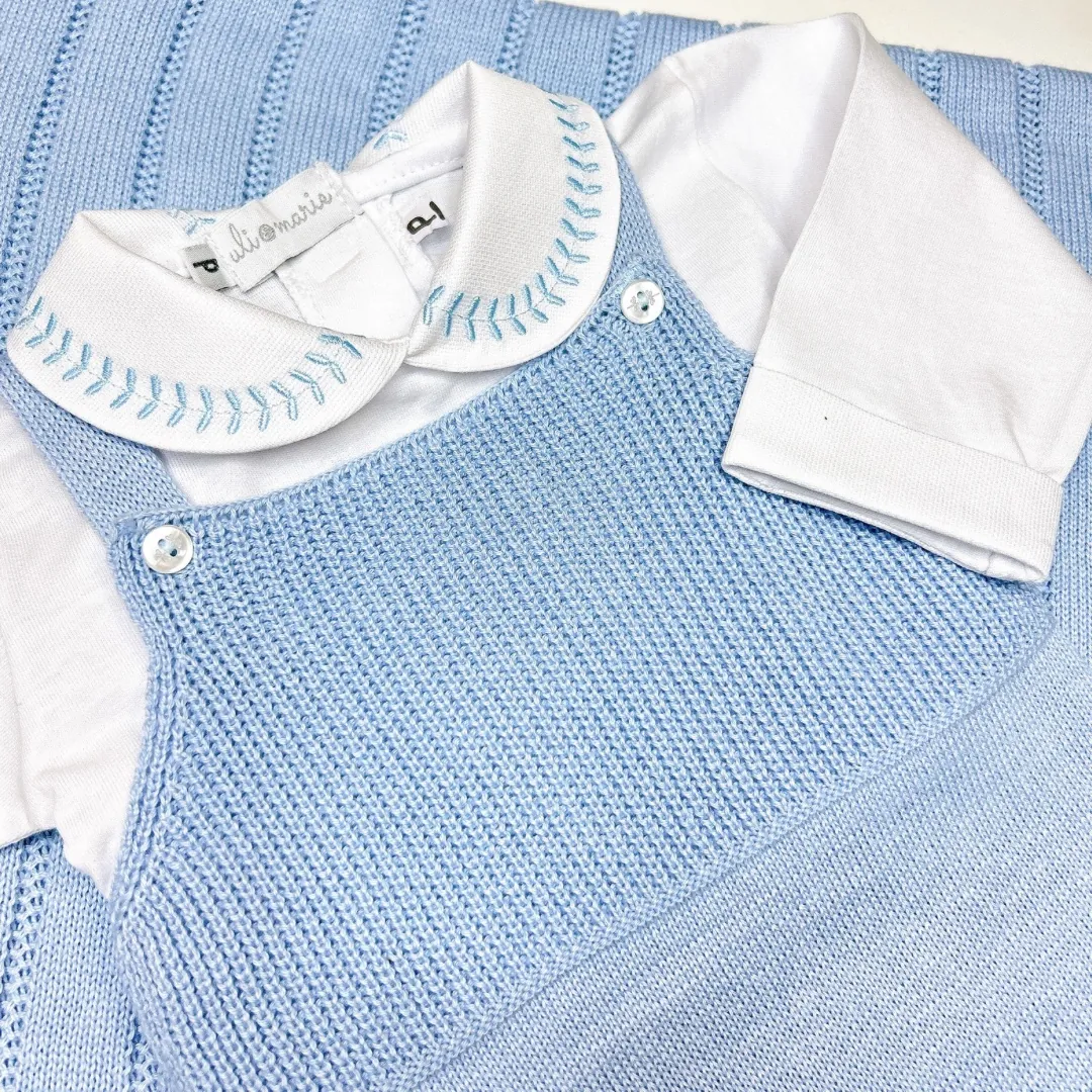 Jardineira Bambu Azul bebê - 1 peça - Imagem 2