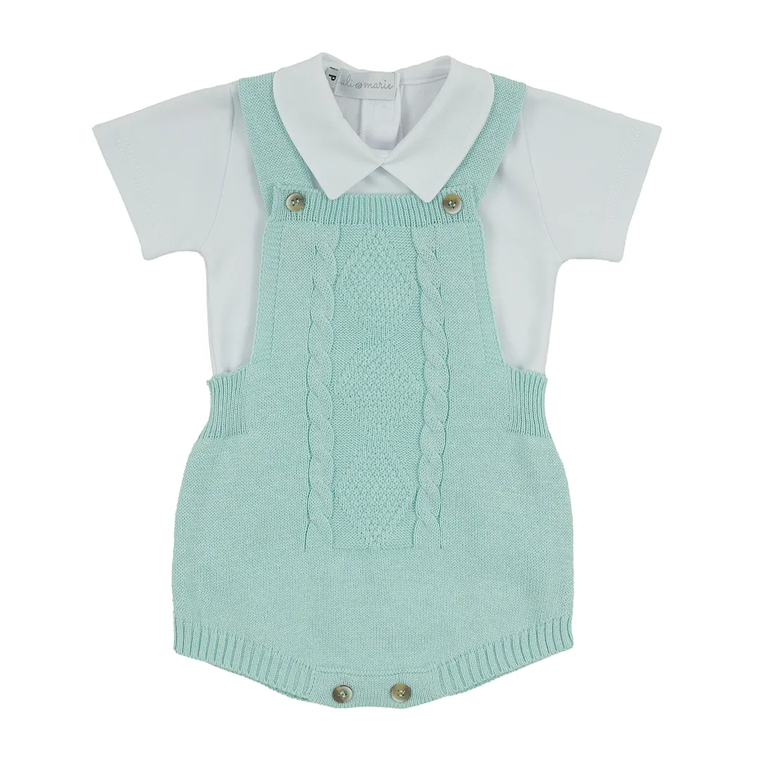 Romper Classic com Body verde água - 2 peças - Imagem 2