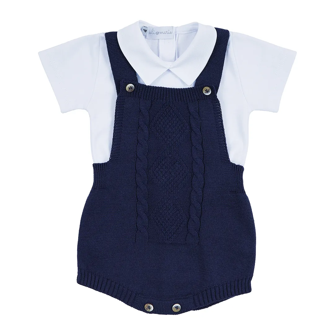 Romper Classic com Body azul marinho - 2 peças - Imagem 2