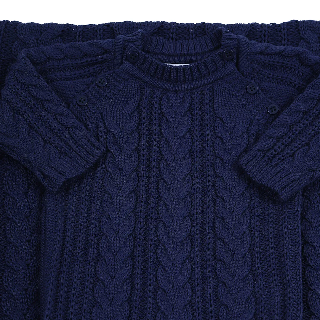 Saída Maternidade Sorrento Azul Marinho Completa - 5 peças - Imagem 4