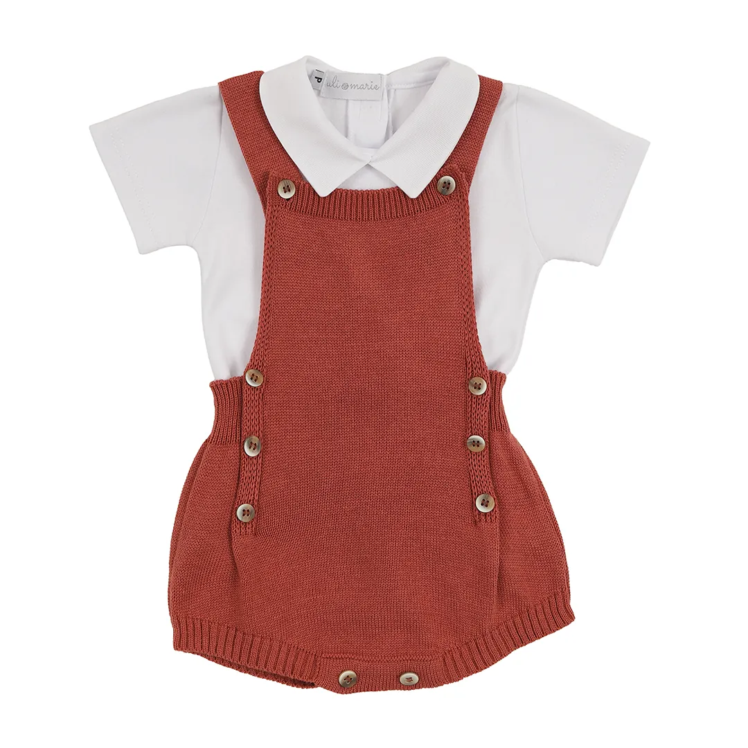 Romper Capri com Body terracota - 2 peças - Imagem 2