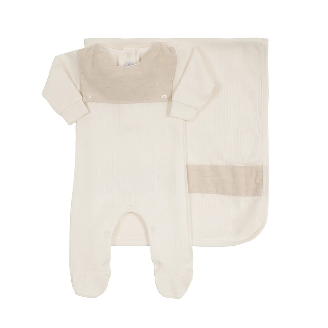 Saída Maternidade Luiz com pala em linho - Imagem 3