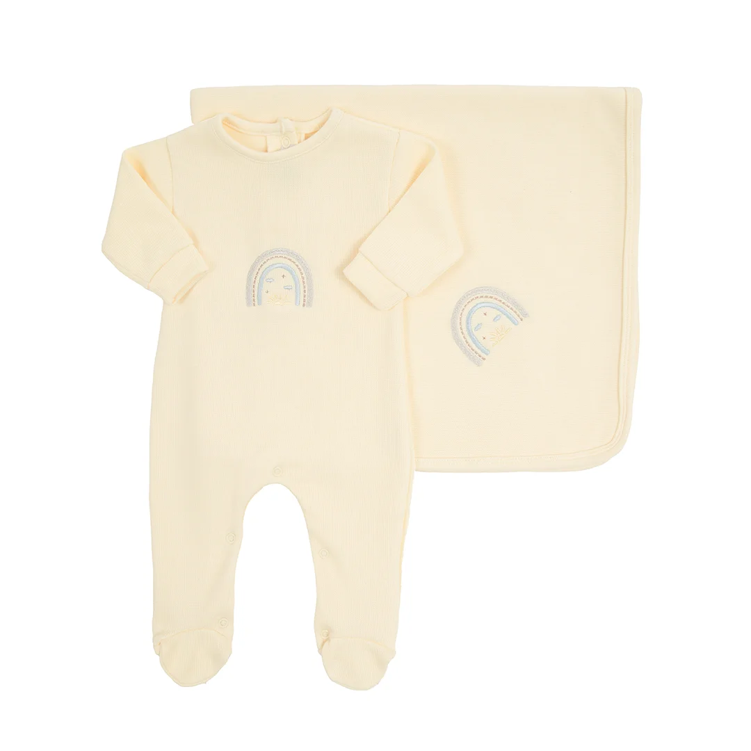 Saída Maternidade Rainbow amarelo bebê - Imagem 2