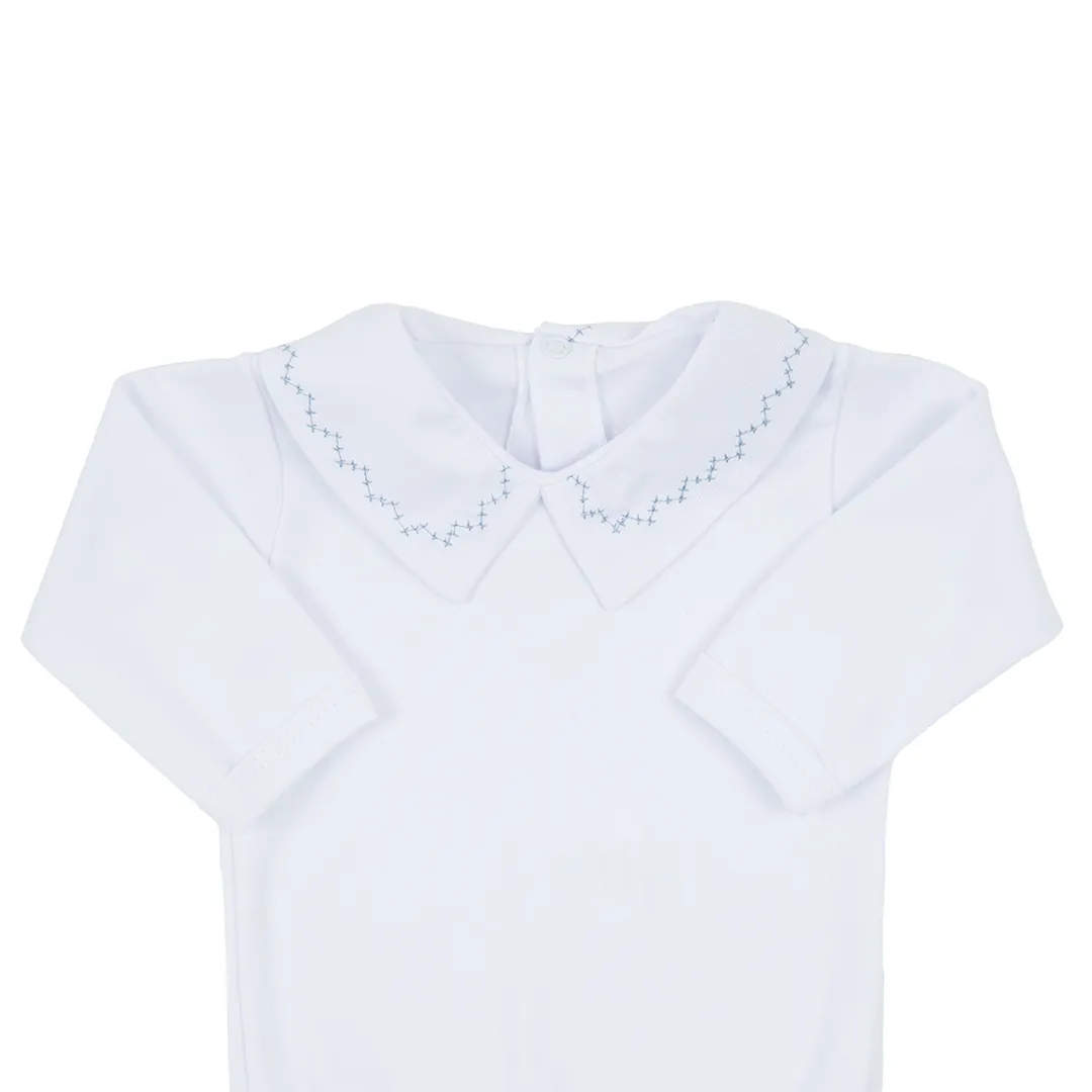 Jardineira João azul com Body - 2 peças - Imagem 5