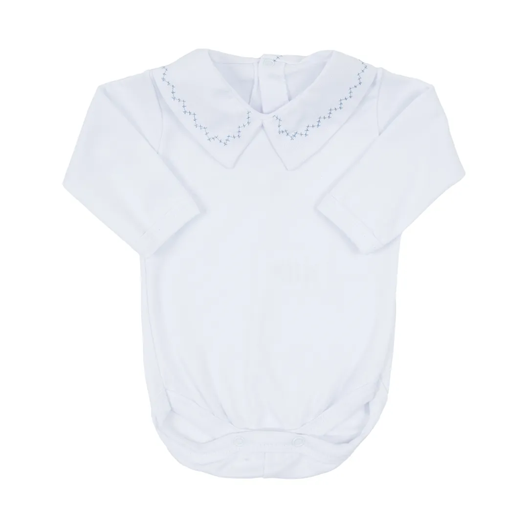 Jardineira João azul com Body - 2 peças - Imagem 4