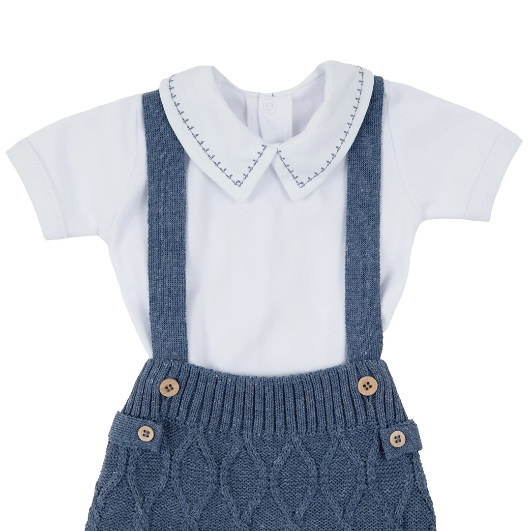 Romper Bento com Body azul jeans - 2 peças - Imagem 5