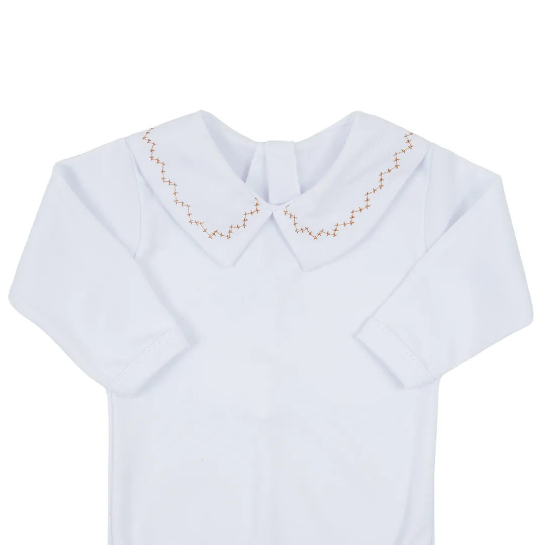 Jardineira João caramelo com Body - 2 peças - Imagem 6