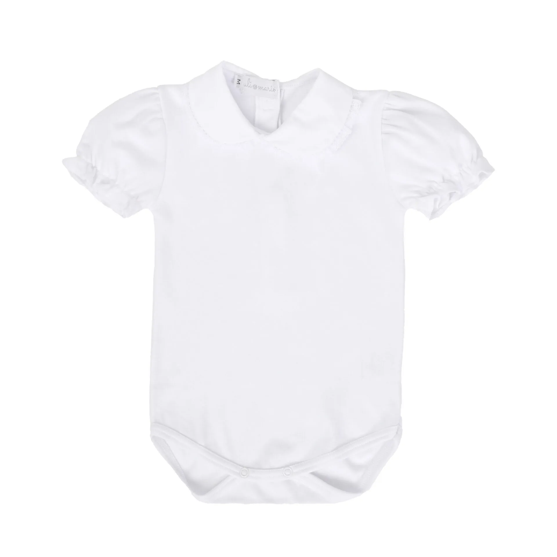 body algodão menina manga curta