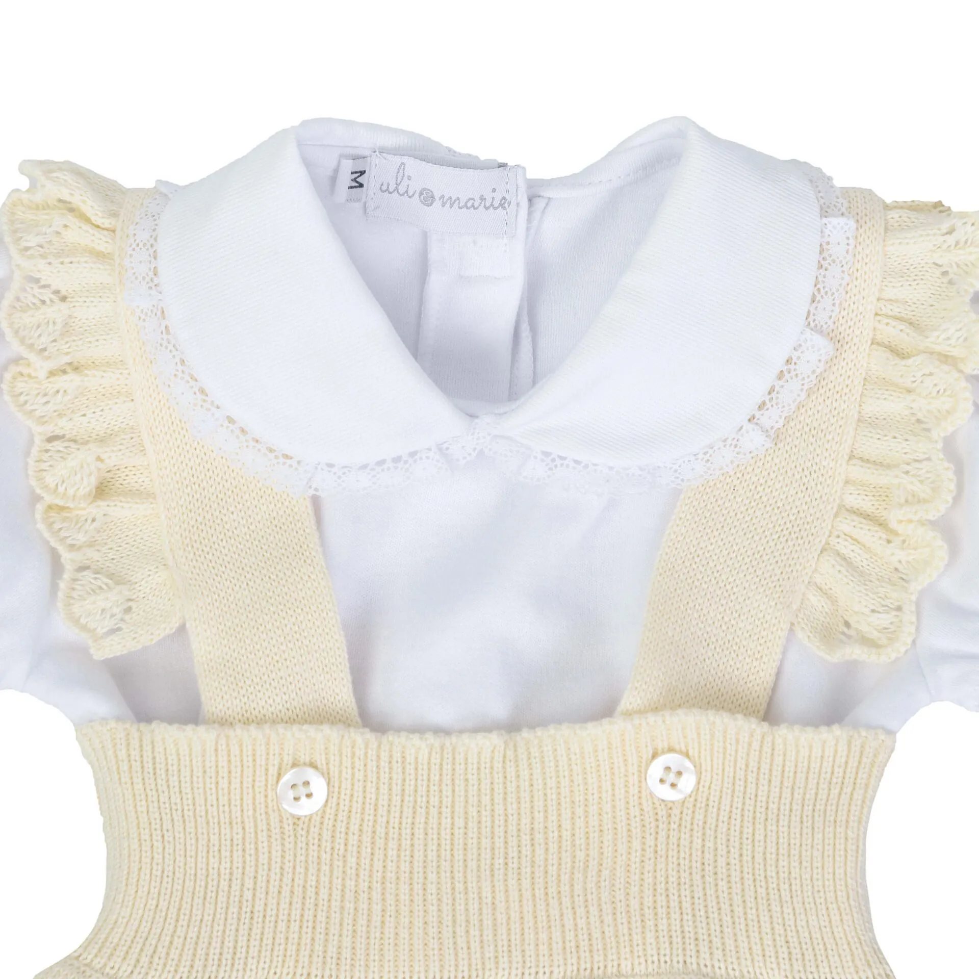 romper fru fru amarelo bebê com body menina 1