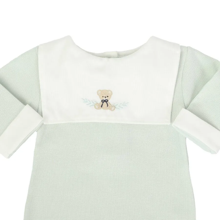 macacão pedro verde malva em algodão 1