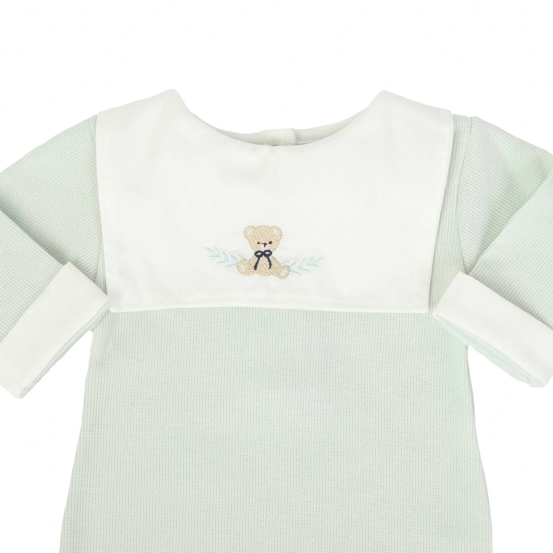 macacão pedro verde malva em algodão 1