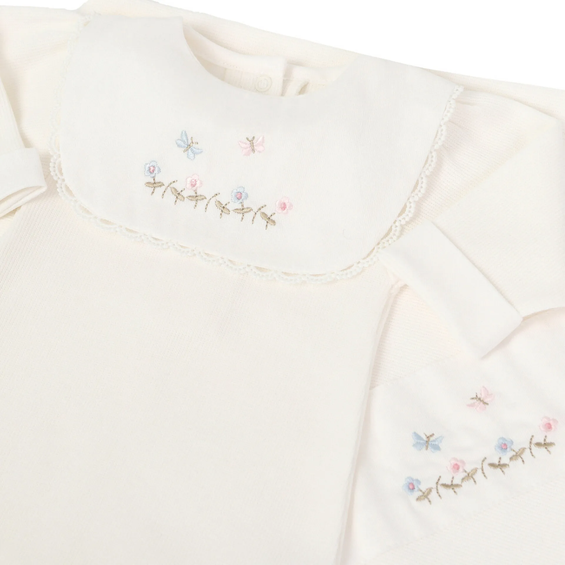 saída maternidade jardim off-white em algodão