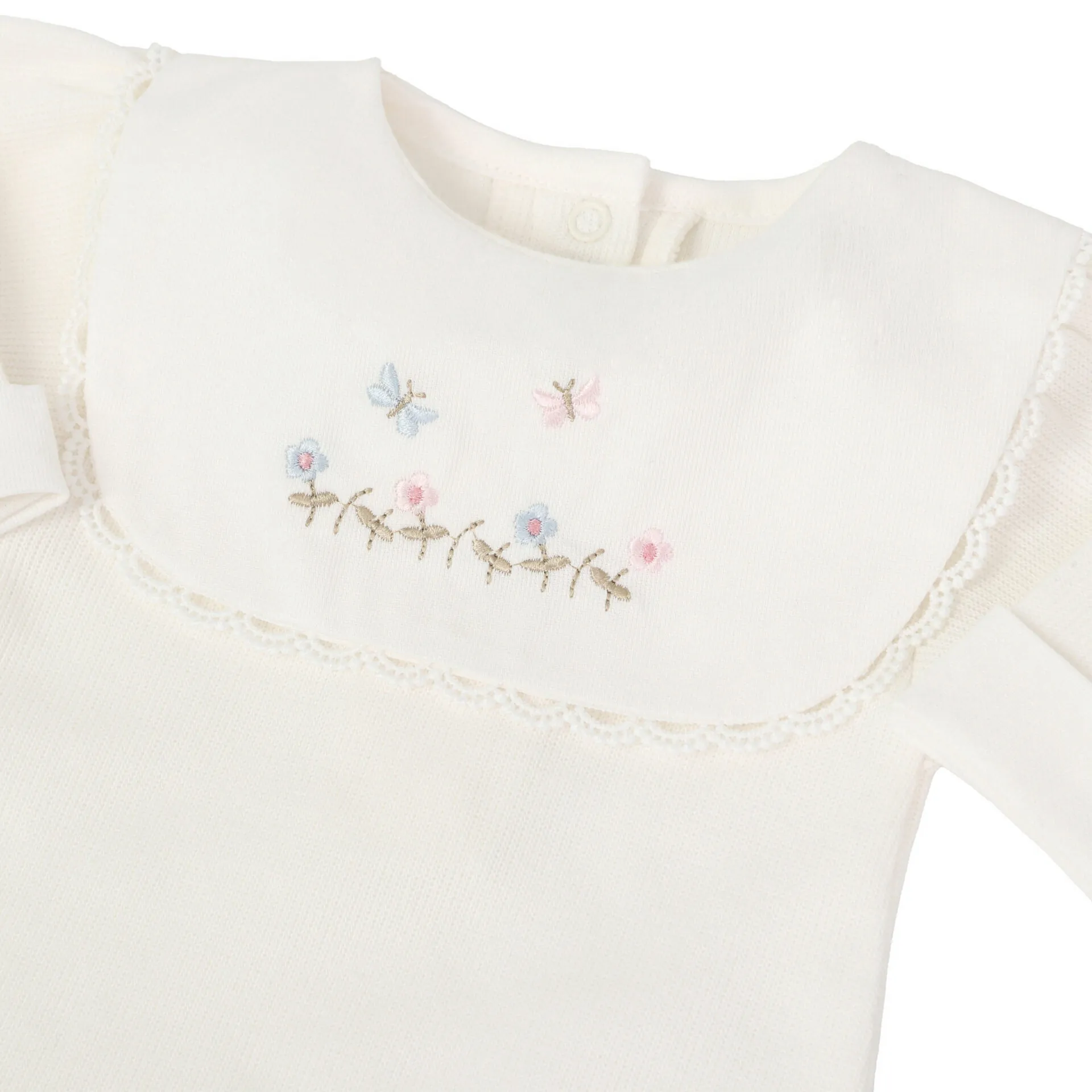 macacão jardim off-white em algodão