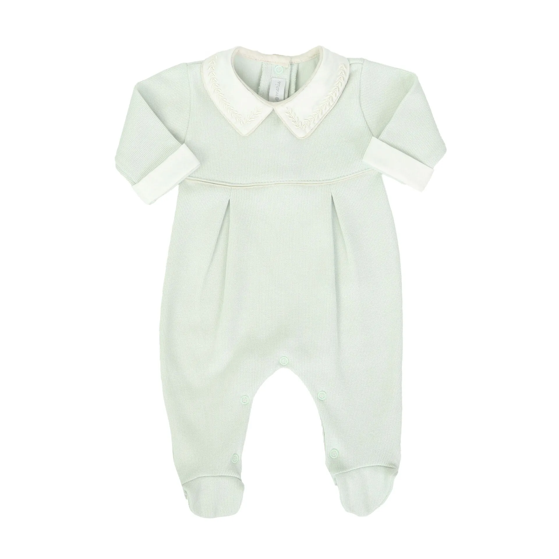 macacão clássico verde malva com gola fixa 4