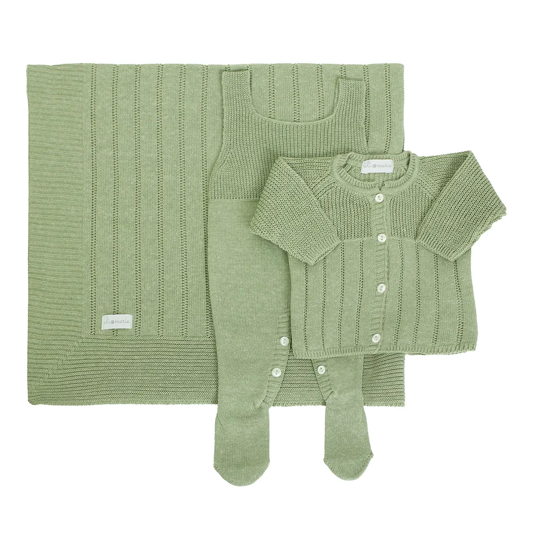 saída maternidade bambu verde folha menino 3