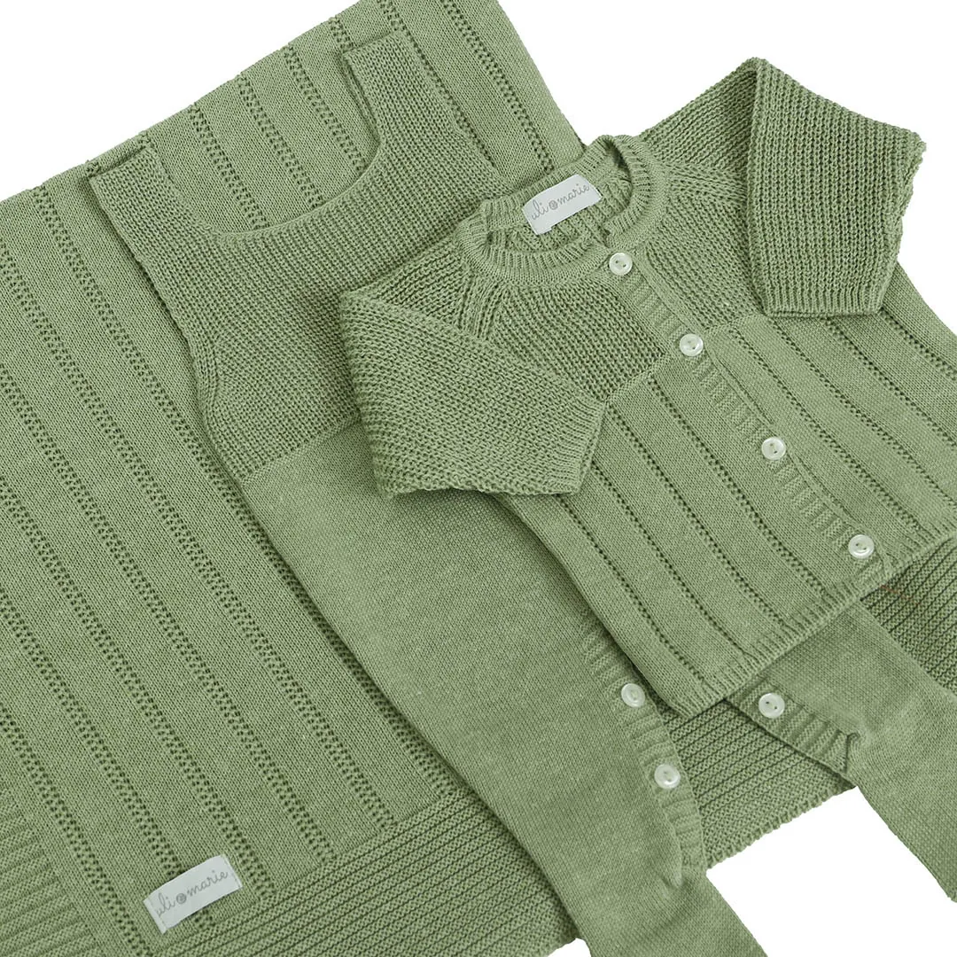 saída maternidade bambu verde folha menino 1