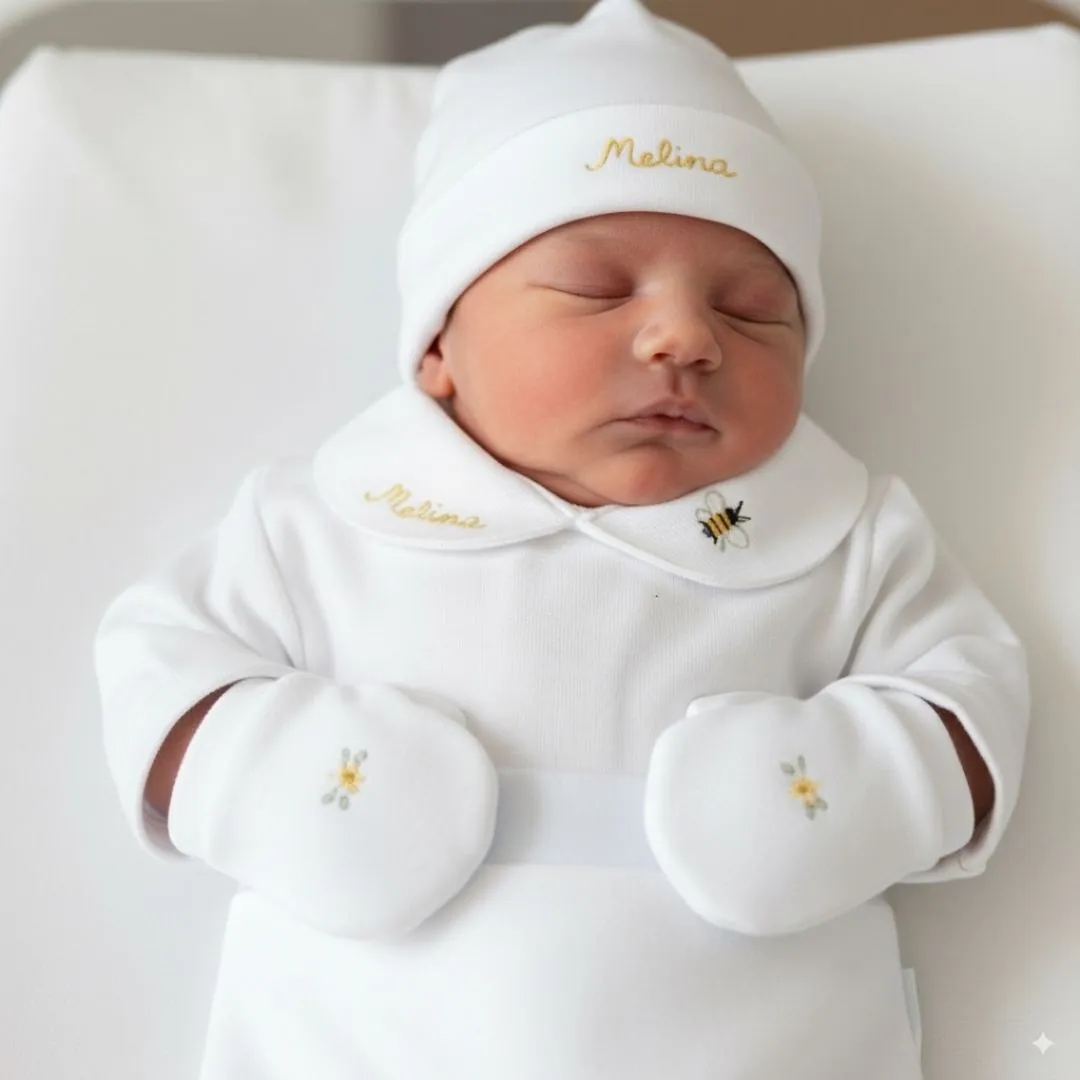 Kit Maternidade Baby Bee personalizado - 4 peças