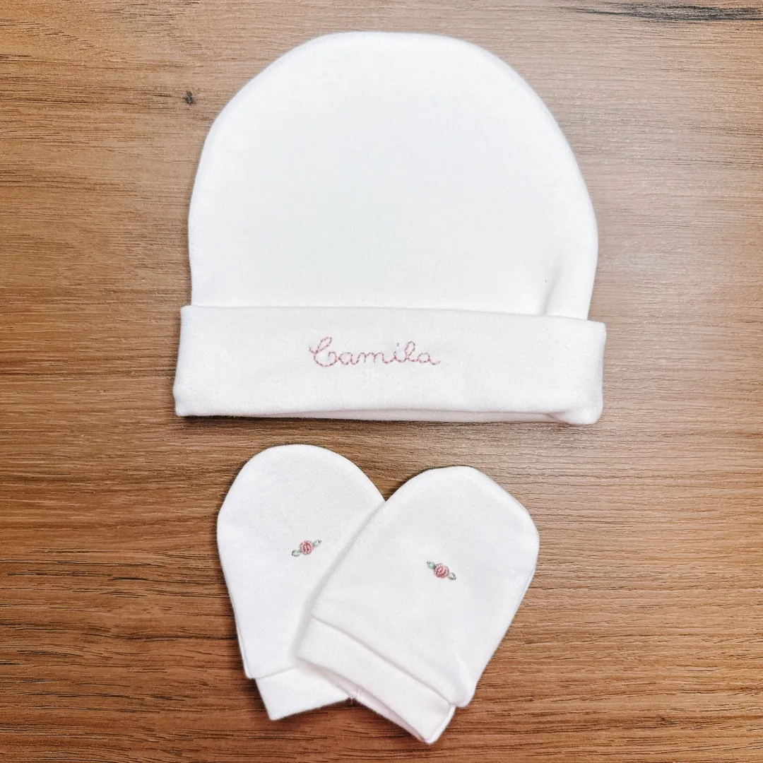 Saída Maternidade Cecília Personalizado off-white - 4 peças - Imagem 5